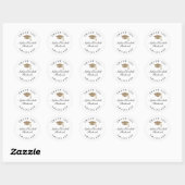 Klassieke Scriptie Afstudeer Dankjewel Ronde Sticker (Vel)