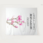 Klassieke scriptie Mr & Mrs trouw achtergrond bann Wandkleed (Voorkant (horizontaal))