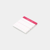 Klassieke scriptnotities Kersenrood gelinieerd Post-it® Notes (Schuin)