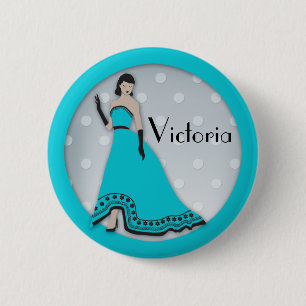 Klassieke Senorita in Turquoise en Silver Button