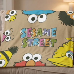 Klassieke Sesame Street-vrienden Fleece Deken