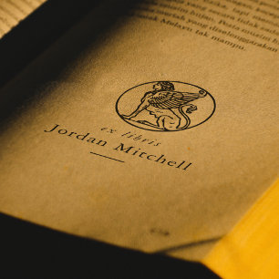 Klassieke Sfinx-boekenplaat Naam Ex Libris Boek Rubberstempel