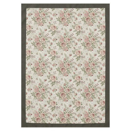 Klassieke Shabby Chic Tijdloze Eetervaring Tafelkleed (Voorkant)