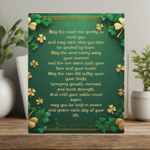 Klassieke Shamrock Keltische Ierse Zegen Goede Gel