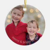 Klassieke siblings Fotokerstfeestmaal Keramisch Ornament (Voorkant)