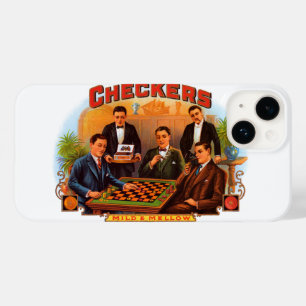 Klassieke Sigarettenlabel Kunst, Checkers Mild en  Case-Mate iPhone 14 Hoesje