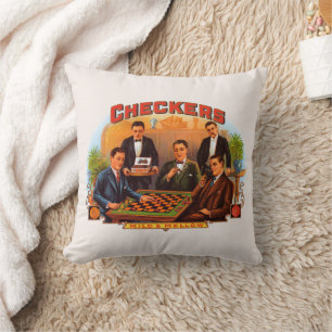Klassieke Sigarettenlabel Kunst, Checkers Mild en Kussen