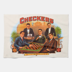 Klassieke Sigarettenlabel Kunst, Checkers Mild en Theedoek