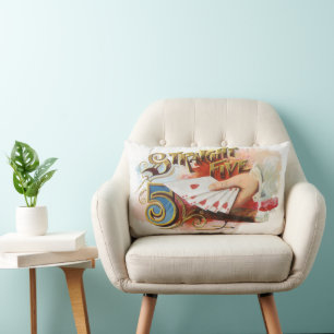 Klassieke Sigarettenlabel Kunst Straight Flush met Kussen