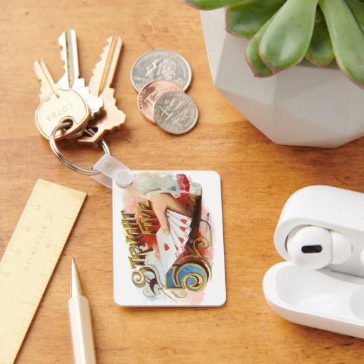 Klassieke Sigarettenlabel Kunst Straight Flush met Sleutelhanger (Bureau)