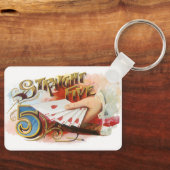 Klassieke Sigarettenlabel Kunst Straight Flush met Sleutelhanger (Voorkant)