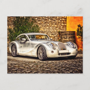 Klassieke Silver Sportauto Briefkaart