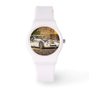 Klassieke Silver Sportauto Horloge