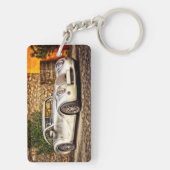 Klassieke Silver Sportauto Sleutelhanger (achterkant)