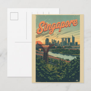 Klassieke Singapore Gardens by the Bay geschenken Briefkaart