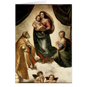 Klassieke "Sistine Madonna" van Raphael (circa 151