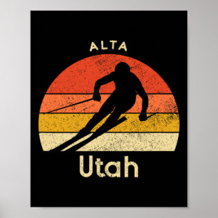 Klassieke Ski Alta Utah Berg Poster