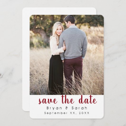 Klassieke sla de datum op save the date (Voorkant / Achterkant)
