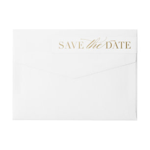 Klassieke sla het het adresetiket van de datumteru