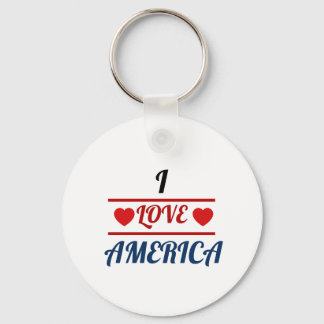 Klassieke sleutelhanger - Ik hou van Amerika