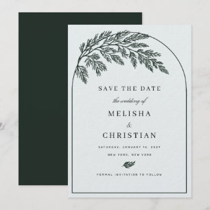 Klassieke Smaragdgroene Winter   Save the Date Kaa