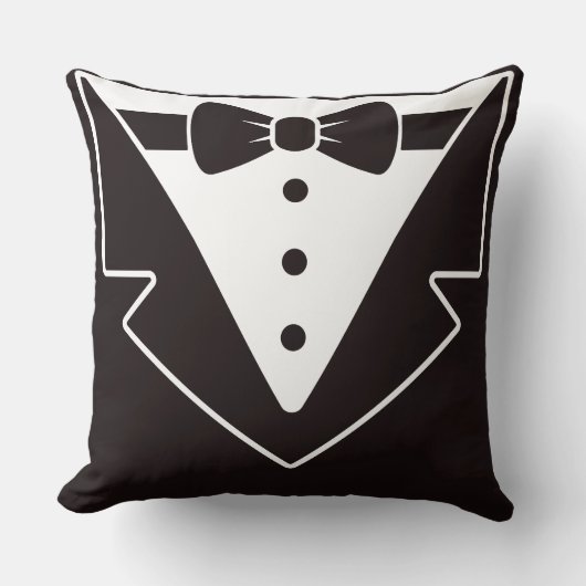Klassieke Smoking Minimalistische Worpillow Kussen (Voorkant)