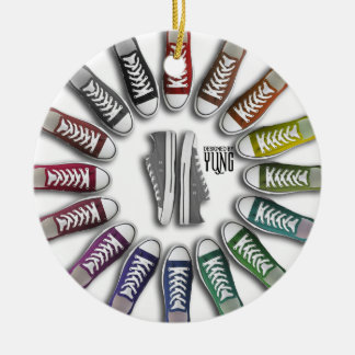 Klassieke Sneakers cirkel Keramisch Ornament