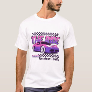 Klassieke snelheid, tijdloze sensaties retro race t-shirt