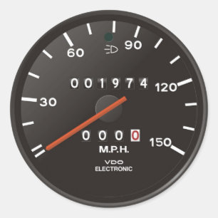 Klassieke snelheidsmeter 911 (oude luchtgekoelde a ronde sticker