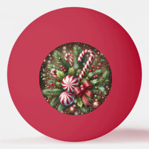 Klassieke snoepriet / pepermunt kerstgroen pingpongballen