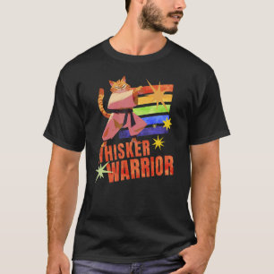 Klassieke Snor Krijger De Karate Kat T-shirt