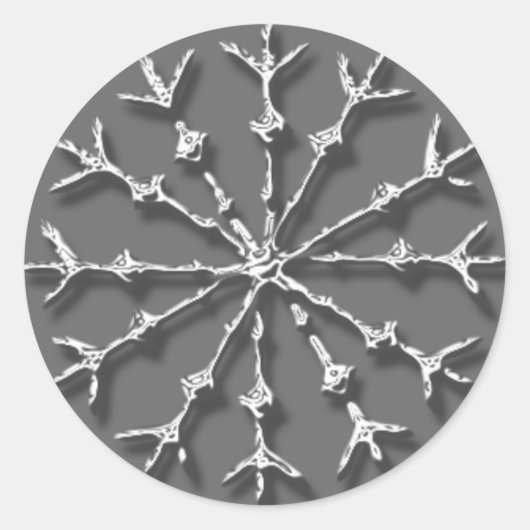 Klassieke Snowflake Holiday Card Envelope Stickers (Voorkant)