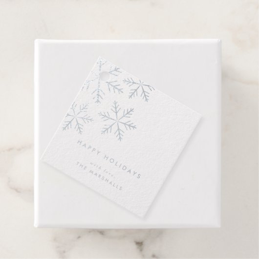 Klassieke Snowflake Holiday Silver Bedankjes Labels (Met doos)