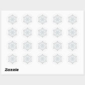 Klassieke Snowflake Treat en Envelope Stickers (Vel)