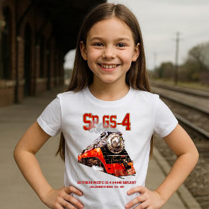 Klassieke Southern Pacific GS-4 stoomlocomotief T-shirt