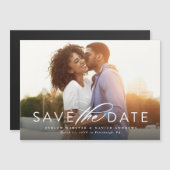 Klassieke sparen de datum horizontale fotomagneet (Voorkant / Achterkant)