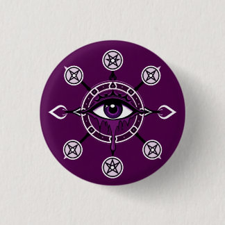 Klassieke speelkaarten horror ronde button 3,2 cm