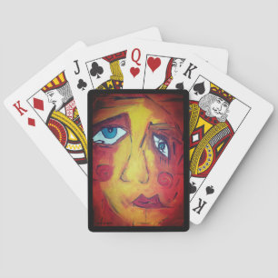Klassieke speelkaarten met kunst "Woman Unglued"