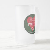 Klassieke Speelkaarten Poker Room Hart Matglas Bierpul (Voorkant rechts)