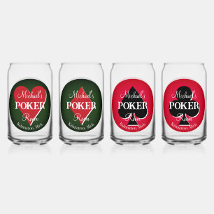 Klassieke Speelkaarten Poker Room Kan Blikvorm Glas