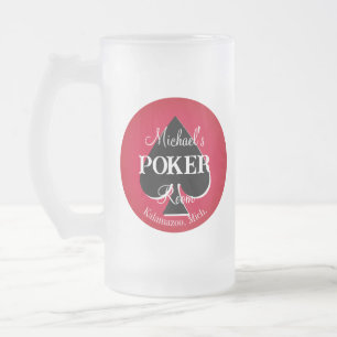 Klassieke Speelkaarten Poker Room Spade Matglas Bierpul