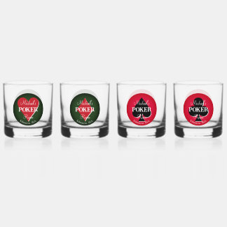 Klassieke Speelkaarten Poker Room Whisky Glas