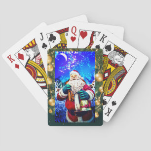 Klassieke speelkaarten Rode Kerstman Kerstman