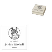 Klassieke Sphinx Bookplate Naam Ex Libris Boek Rubberstempel (Gestempeld)
