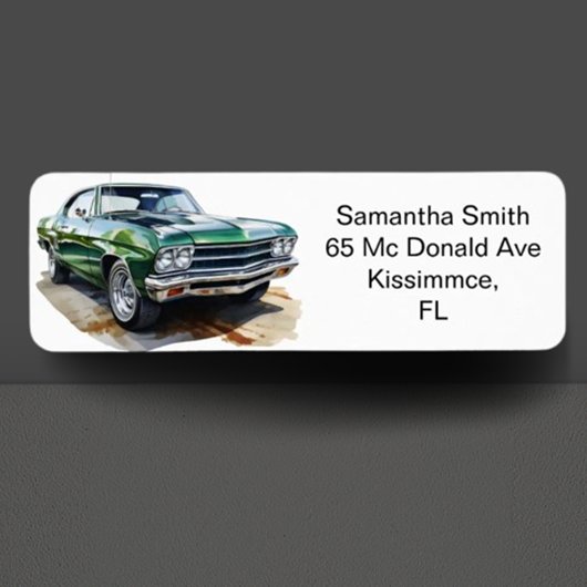 Klassieke Spier Auto Party Etiket