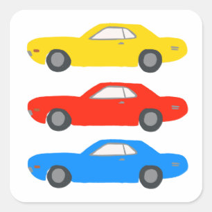 Klassieke spierkramen geïllustreerd  vierkante sticker