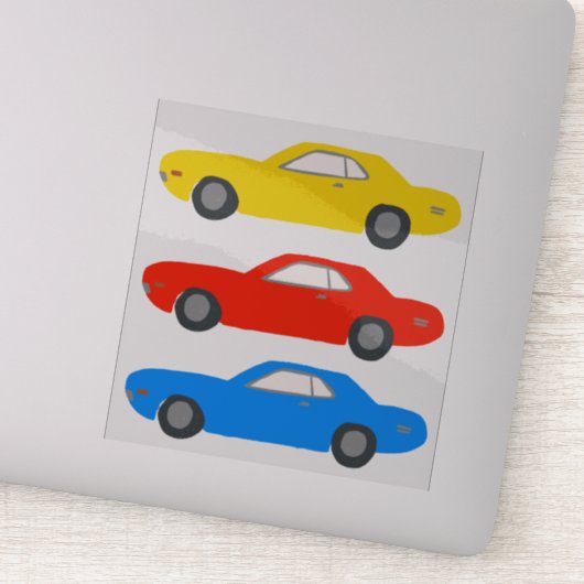 Klassieke spierkramp geïllustreerde  Sticker (Detail)