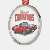 Klassieke spierwagen metalen ornament (Links)