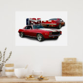 klassieke spierwagen poster (Keuken)