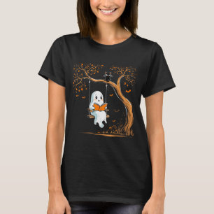 Klassieke spookswing leesboek slingerende Hallowee T-shirt